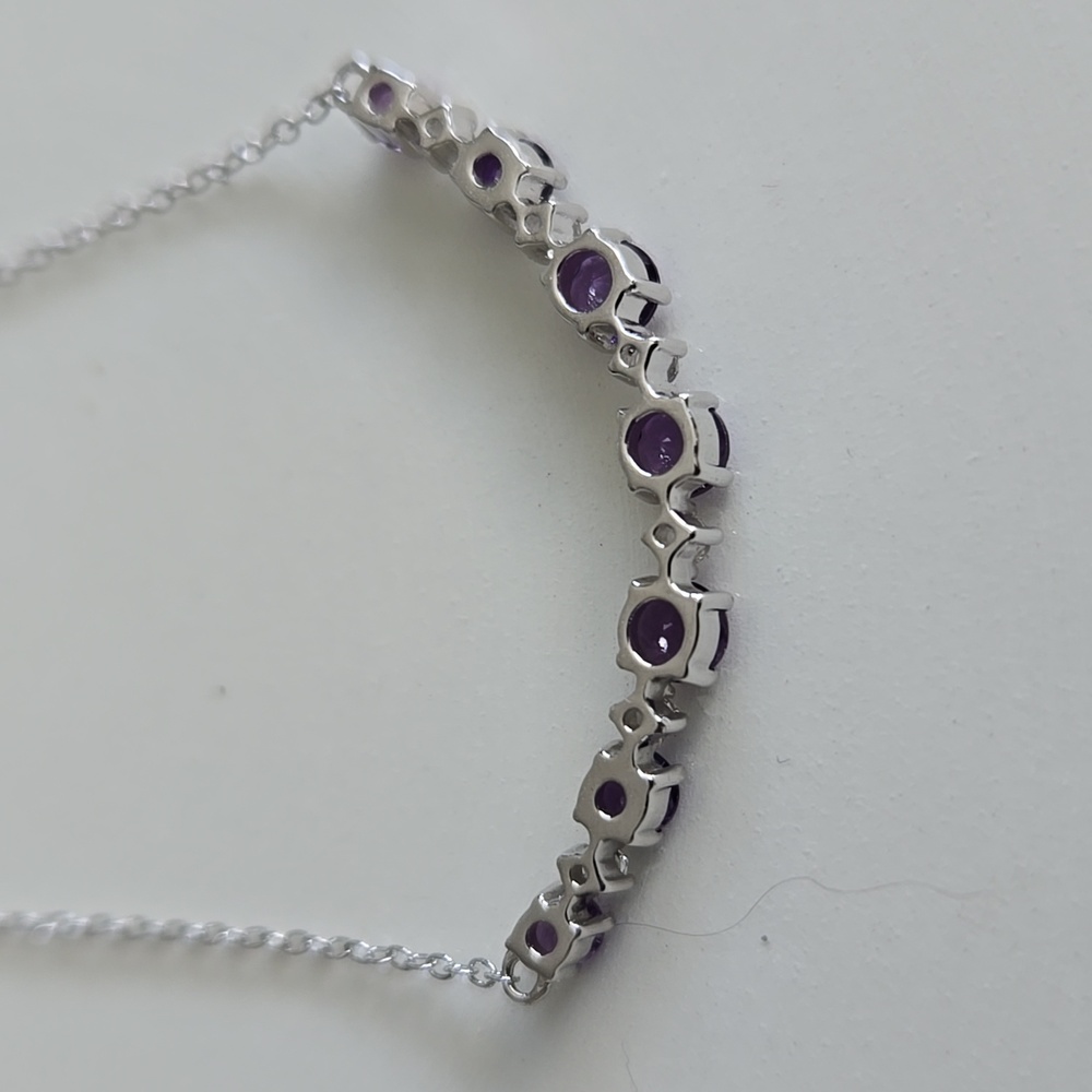 STERLING SILVER AND AMETHYST NECKLACE - Picture 8 of 11